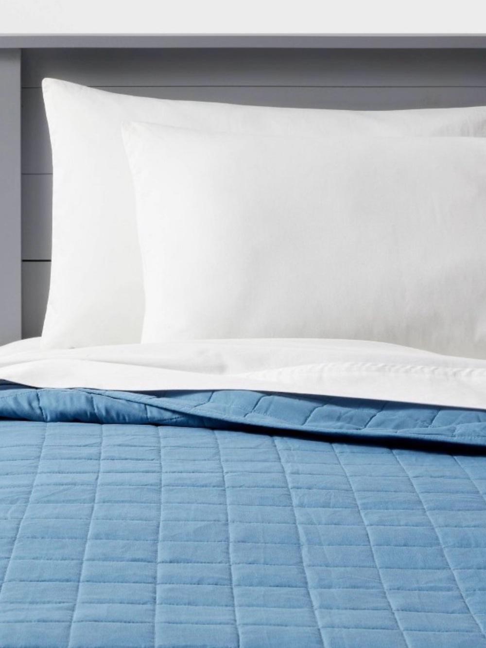 Twin Box Stitch Microfiber
Kids' Quilt Blue - Pillowfort - Picture 2 of 5
